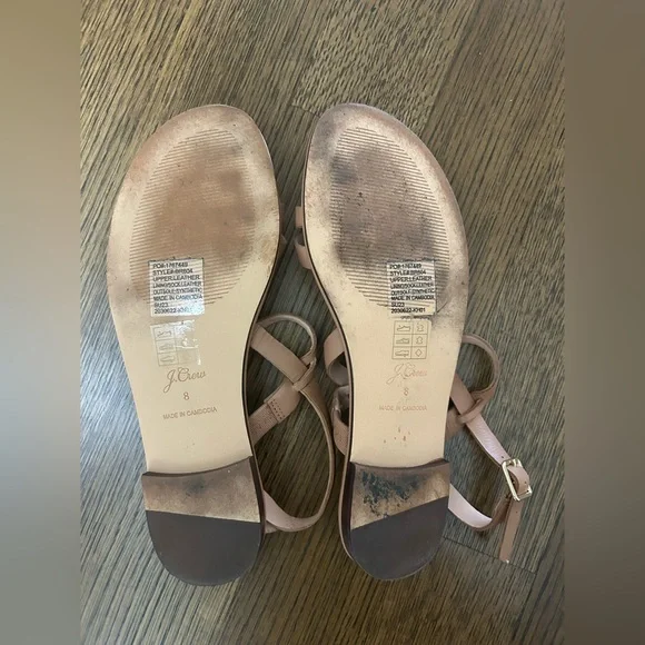 J.Crew Menorca Sandal, Nude Size 8 - Picture 2 of 2